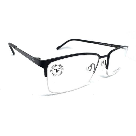 TITANFLEX SELET 827039 10/BLK TITANIUM HALF FRAME EYEGLASSES 53-19-145 main image 5